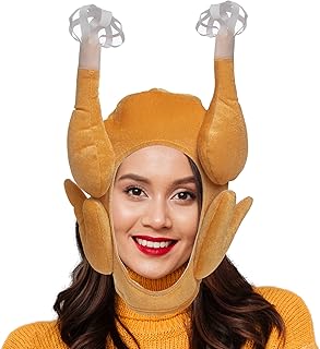 simply genius 毛绒火鸡帽,感恩节,土耳其trot,朝圣者,万圣节服装,米